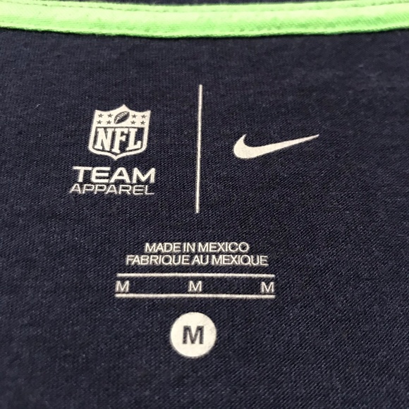 Nike Women's Seattle Seahawks Navy Talent Agent Cotton T-Shirt In Size Medium - Picture 9 of 12
